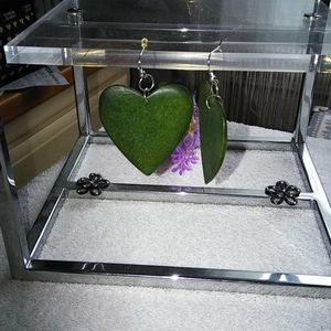 Wooden Olive ❤️ Heart Earrings